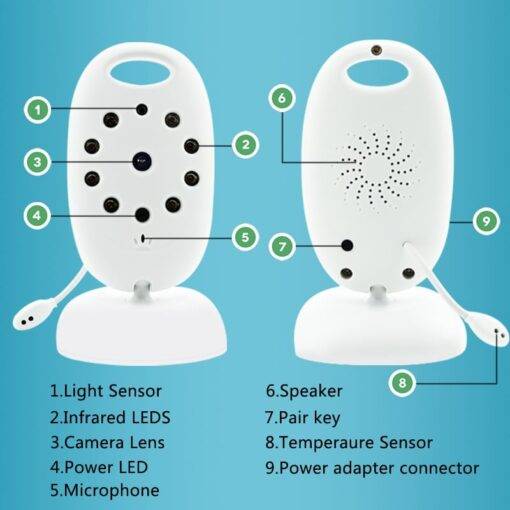 Portable Infrared White Baby Monitor Baby Toys & Gadgets PHONES & GADGETS fd7acb3515ad33fc8f6d6c: AU Plug|EU Plug|UK Plug|US Plug