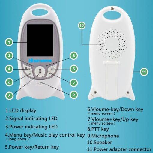 Portable Infrared White Baby Monitor Baby Toys & Gadgets PHONES & GADGETS fd7acb3515ad33fc8f6d6c: AU Plug|EU Plug|UK Plug|US Plug