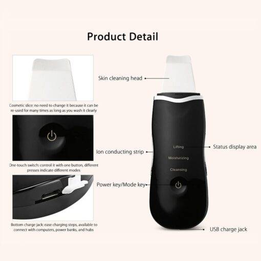 Rechargeable Blackhead Removal Tool BEAUTY & SKIN CARE LED Wedding Balloons WEDDING & GIFTS cb5feb1b7314637725a2e7: Black|Milk White