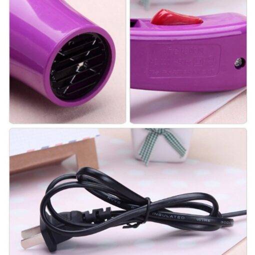 Portable Foldable Hair Dryer BEAUTY & SKIN CARE Hair Appliances cb5feb1b7314637725a2e7: Blue|Purple