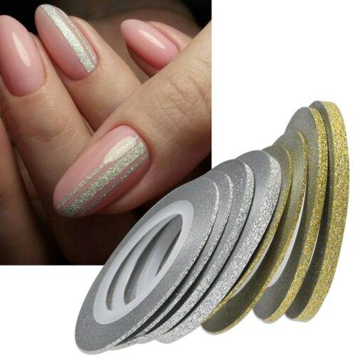 Glittery Nail Art Roll BEAUTY & SKIN CARE Nail Art Supplies 371885a1be0c429f3bba5b: 1mm Gold|1mm Silver|2mm Gold|2mm Silver|3mm Gold|3mm Silver