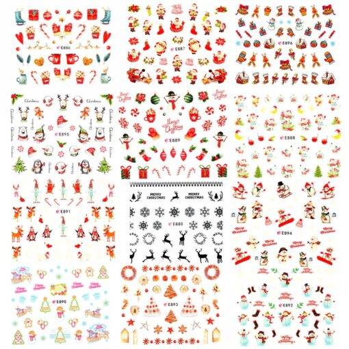 11 Pcs Christmas Designed Nail Stickers BEAUTY & SKIN CARE Nail Art Supplies cb5feb1b7314637725a2e7: 1|2