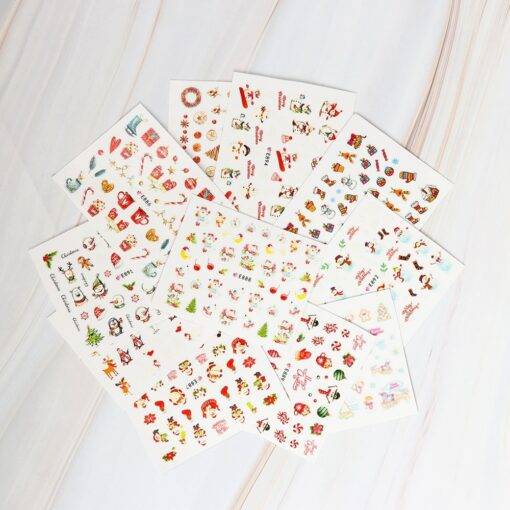 11 Pcs Christmas Designed Nail Stickers BEAUTY & SKIN CARE Nail Art Supplies cb5feb1b7314637725a2e7: 1|2