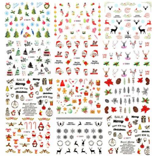 11 Pcs Christmas Designed Nail Stickers BEAUTY & SKIN CARE Nail Art Supplies cb5feb1b7314637725a2e7: 1|2