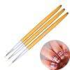 Set Gold Metal Nail Art Liner Brushes BEAUTY & SKIN CARE Nail Art Supplies Item Type: Nail Brush