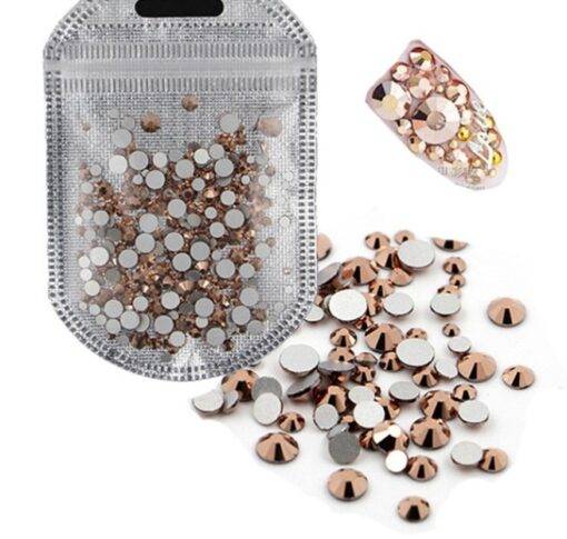 Rose Gold Nail Rhinestones BEAUTY & SKIN CARE Nail Art Supplies cb5feb1b7314637725a2e7: 300pcs