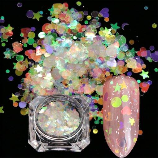 Hearts And Stars Holographic Nail Sequins BEAUTY & SKIN CARE Nail Art Supplies cb5feb1b7314637725a2e7: 01|02|03|04|05|06|07|08|09|10|11|12|13|14|15