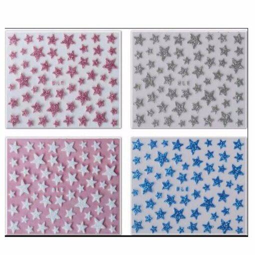 Stars Nail Stickers BEAUTY & SKIN CARE Nail Art Supplies cb5feb1b7314637725a2e7: Blue|Gold|Green|Hot Pink|Pink|Purple|Red|White