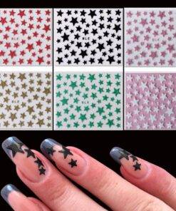 Stars Nail Stickers BEAUTY & SKIN CARE Nail Art Supplies cb5feb1b7314637725a2e7: Blue|Gold|Green|Hot Pink|Pink|Purple|Red|White