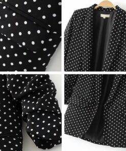 Women’s Polka Dot Printed Blazer Coats, Suits & Blazers FASHION & STYLE cb5feb1b7314637725a2e7: Black|Pink|Red|White 