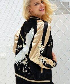 Women’s Sukajan Embroidered Jacket Coats, Suits & Blazers FASHION & STYLE cb5feb1b7314637725a2e7: Black 