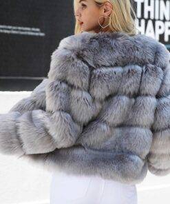 Women’s Fluffy Fur Coat Coats, Suits & Blazers FASHION & STYLE cb5feb1b7314637725a2e7: Black|Gray|Pink 