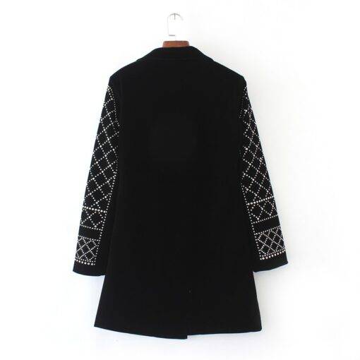 Women’s Geometric Patterned Blazer Coats, Suits & Blazers FASHION & STYLE cb5feb1b7314637725a2e7: Black and White