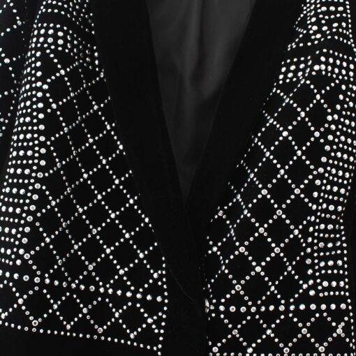 Women’s Geometric Patterned Blazer Coats, Suits & Blazers FASHION & STYLE cb5feb1b7314637725a2e7: Black and White