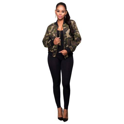 Casual Jackets for Women with Camouflage Prints Coats, Suits & Blazers FASHION & STYLE cb5feb1b7314637725a2e7: Green