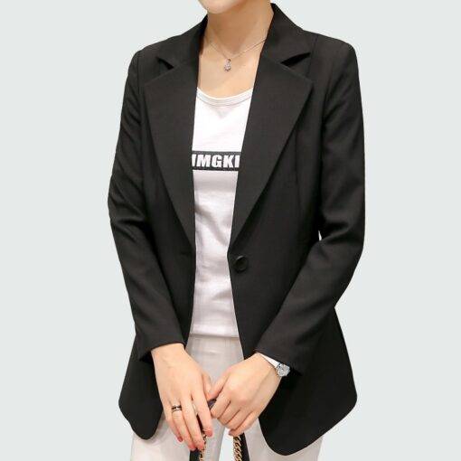 Women’s One Button Blazer Coats, Suits & Blazers FASHION & STYLE cb5feb1b7314637725a2e7: Black|Red