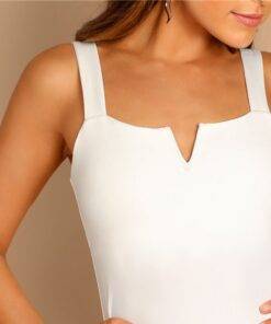 Women’s Elegant Style White Bodysuit Body Suits FASHION & STYLE cb5feb1b7314637725a2e7: White 