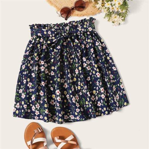 Women’s Boho Style Floral Print Skirt FASHION & STYLE Shorts & Skirts cb5feb1b7314637725a2e7: Navy