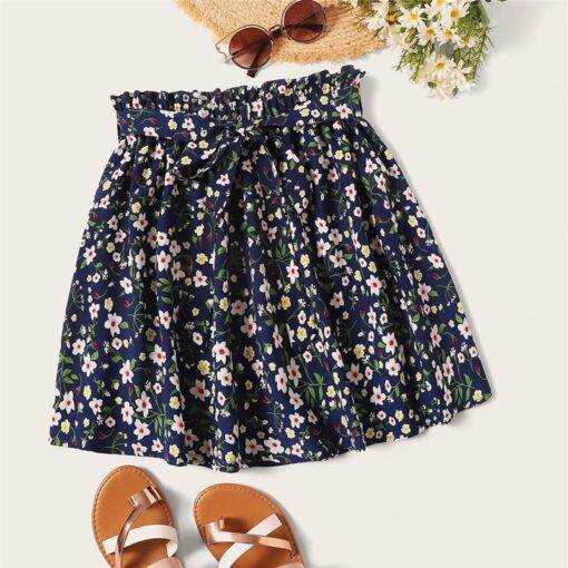 Women’s Boho Style Floral Print Skirt FASHION & STYLE Shorts & Skirts cb5feb1b7314637725a2e7: Navy