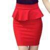 Women’s Pencil Skirts With Basque FASHION & STYLE Shorts & Skirts cb5feb1b7314637725a2e7: Black|Red