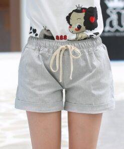 Cute Summer Casual Loose Cotton Women’s Shorts FASHION & STYLE Shorts & Skirts cb5feb1b7314637725a2e7: Black|Blue|Gray|Green|Khaki|Orange|Pink|Rose Red|Sky Blue|White|Yellow 