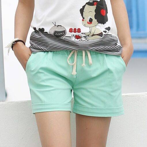 Cute Summer Casual Loose Cotton Women’s Shorts FASHION & STYLE Shorts & Skirts cb5feb1b7314637725a2e7: Black|Blue|Gray|Green|Khaki|Orange|Pink|Rose Red|Sky Blue|White|Yellow