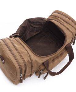 Canvas Large Travel Bag Luggages & Trolleys SHOES, HATS & BAGS cb5feb1b7314637725a2e7: Black|Blue|Brown|Gray|Khaki 