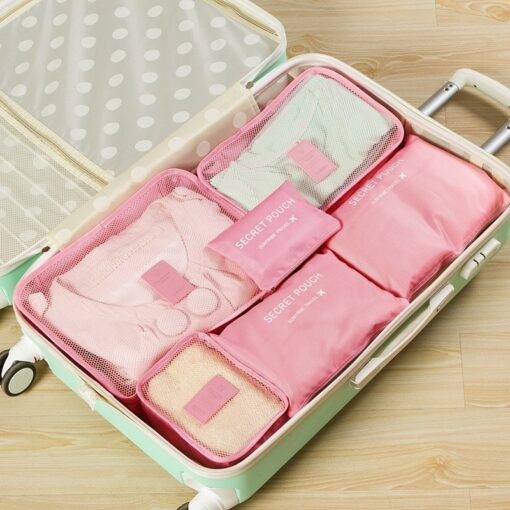 Travel Family Clothes Storage Bags 6 pcs/Set Luggages & Trolleys SHOES, HATS & BAGS cb5feb1b7314637725a2e7: Dark Blue|Gray|Green|Pink|Rose Red|Sky Blue|Wine Red