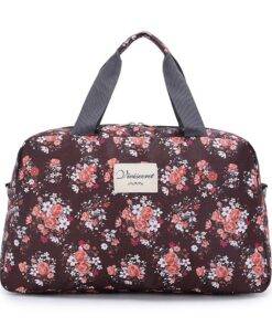 Large Capacity Floral Patterned Travel Bag Luggages & Trolleys SHOES, HATS & BAGS a0e573c7ba8010eb915453: Large/Black|Large/Blue|Large/Brown|Large/Gray|Large/Rose|Small/Black|Small/Blue|Small/Brown|Small/Gray|Small/Rose