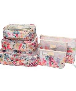 Printed Travel Storage Bags 6 pcs/Set Luggages & Trolleys SHOES, HATS & BAGS cb5feb1b7314637725a2e7: Beige|Black 