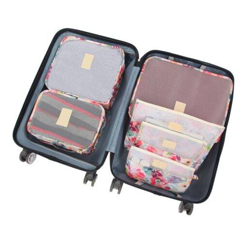 Printed Travel Storage Bags 6 pcs/Set Luggages & Trolleys SHOES, HATS & BAGS cb5feb1b7314637725a2e7: Beige|Black