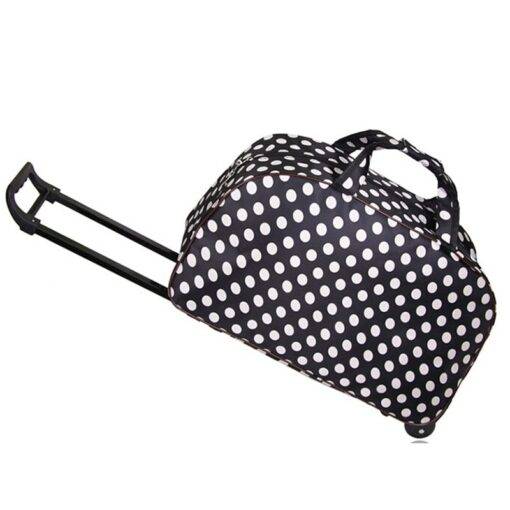 Women`s Travel Rolling Luggage Luggages & Trolleys SHOES, HATS & BAGS cb5feb1b7314637725a2e7: Black and White Dot|Color Dot|Paper|Strip