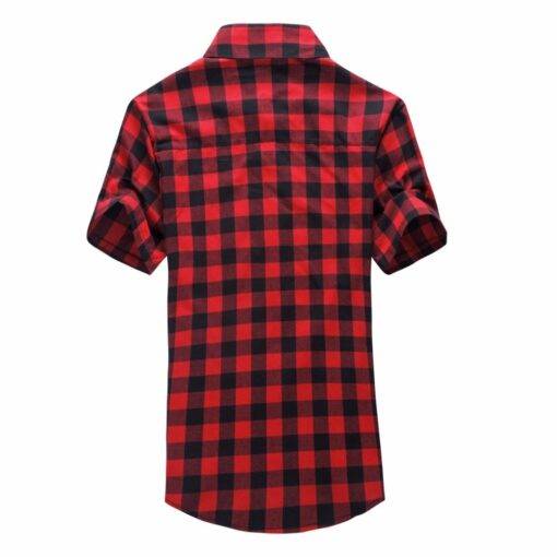 Summer Short-Sleeved Plaid Cotton Men’s Shirt FASHION & STYLE Men & Women Fashion cb5feb1b7314637725a2e7: Black|Blue|Dark Blue|Green|Red / Blue|Red Black