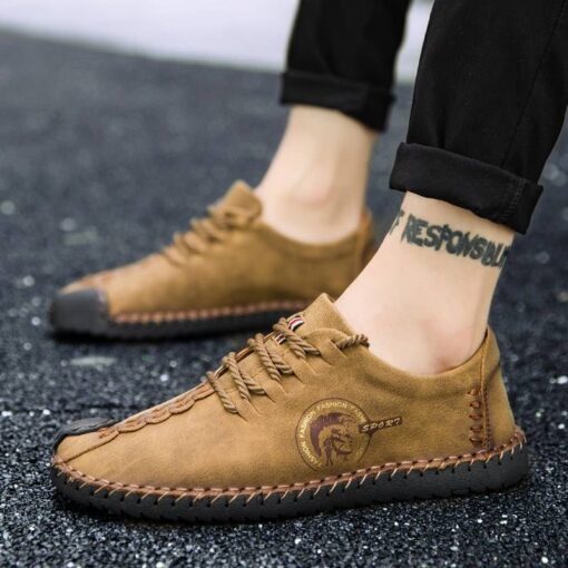 Men’s Casual Lace-Up Vulcanize Shoes Casual Shoes & Boots SHOES, HATS & BAGS cb5feb1b7314637725a2e7: Black|Khaki|Yellow