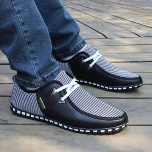 Men’s Casual Vulcanized Shoes Casual Shoes & Boots SHOES, HATS & BAGS cb5feb1b7314637725a2e7: Stripe Black|Stripe Blue|Stripe White