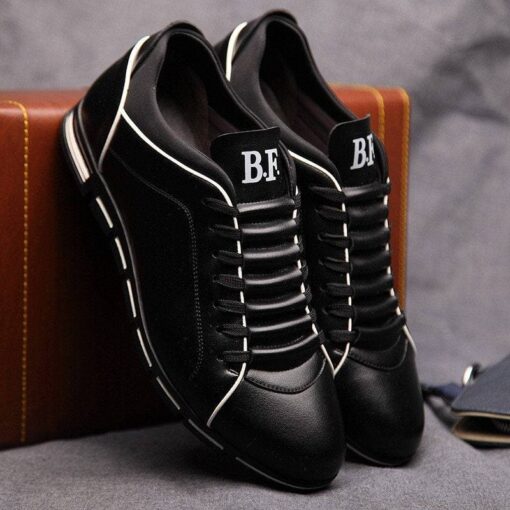 Stylish Comfortable Leather Men’s Sneakers SHOES, HATS & BAGS Sports Shoes & Floaters cb5feb1b7314637725a2e7: Black Casual Shoes|Blue Casual Shoes|Brown Casual Shoes|Wine Casual Shoes|Yellow Casual Shoes
