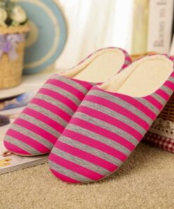 Men’s Soft Striped Velvet Slippers Casual Shoes & Boots SHOES, HATS & BAGS cb5feb1b7314637725a2e7: Coffee|Navy Blue|Pink|Red|Yellow 