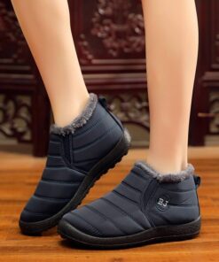 Waterproof Winter Quilted Ankle Boots Casual Shoes & Boots SHOES, HATS & BAGS cb5feb1b7314637725a2e7: Black|Blue|Brown|Gray|Red 