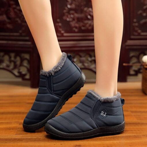 Waterproof Winter Quilted Ankle Boots Casual Shoes & Boots SHOES, HATS & BAGS cb5feb1b7314637725a2e7: Black|Blue|Brown|Gray|Red