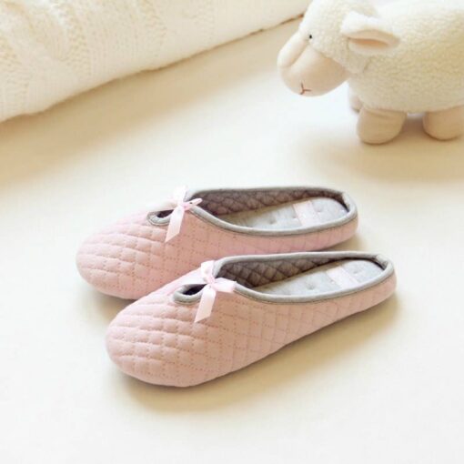 Lovely Women`s Slippers with Bow Casual Shoes & Boots SHOES, HATS & BAGS cb5feb1b7314637725a2e7: Gray|Pink