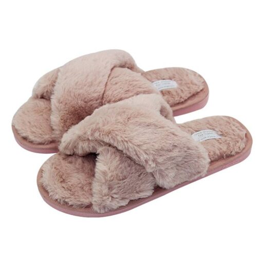 Fluffy Soft Comfortable Slippers Casual Shoes & Boots SHOES, HATS & BAGS cb5feb1b7314637725a2e7: Grey|Pink