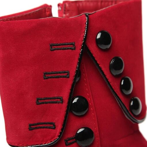 Elegant High-Heeled Suede Women’s Ankle Boots Casual Shoes & Boots SHOES, HATS & BAGS cb5feb1b7314637725a2e7: Black|Red