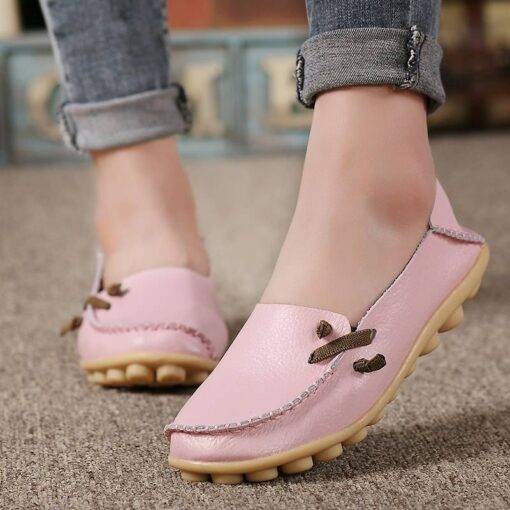 Fashion Summer Casual Genuine Leather Women’s Loafer Shoes Casual Shoes & Boots SHOES, HATS & BAGS cb5feb1b7314637725a2e7: Army Green|Beige|Black|Dark Blue|Khaki|Moon|Orange|Pink|Red|Rose Red|White|Wine Red|Yellow