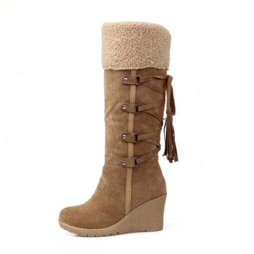 Women’s Winter Fur-Trim Suede Boots Casual Shoes & Boots SHOES, HATS & BAGS cb5feb1b7314637725a2e7: Beige|Black|Brown