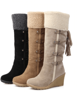 Women’s Winter Fur-Trim Suede Boots Casual Shoes & Boots SHOES, HATS & BAGS cb5feb1b7314637725a2e7: Beige|Black|Brown