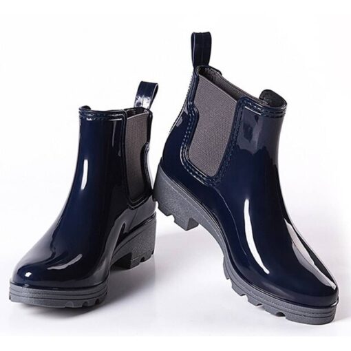 Stylish Comfortable Rubber Women’s Rain Boots Casual Shoes & Boots SHOES, HATS & BAGS cb5feb1b7314637725a2e7: Black|Blue|Red