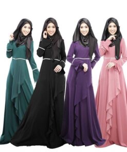 Bohemian Muslim Women’s Linen Dress FASHION & STYLE Men & Women Fashion cb5feb1b7314637725a2e7: Black|Pink|Purple 