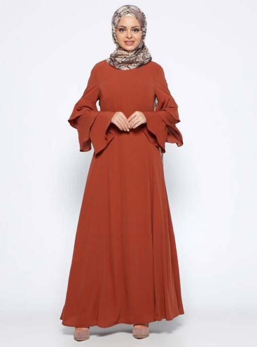 Fashion Muslim Women’s Chiffon Dress FASHION & STYLE Men & Women Fashion cb5feb1b7314637725a2e7: Black|Dark Green|Orange|Pink|Wine Red