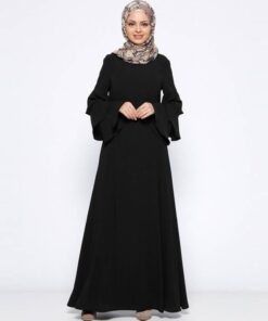 Fashion Muslim Women’s Chiffon Dress FASHION & STYLE Men & Women Fashion cb5feb1b7314637725a2e7: Black|Dark Green|Orange|Pink|Wine Red 