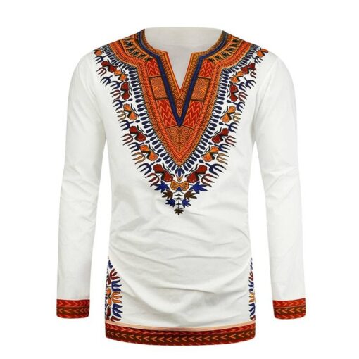 Traditional African Ornament Printed Men’s Shirt FASHION & STYLE Men & Women Fashion Men Fashion & Accessories cb5feb1b7314637725a2e7: Black|White